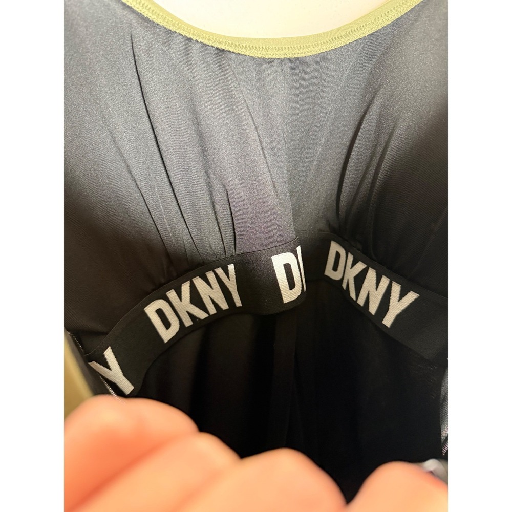 New DKNY Womens Ruched Mesh Side One Piece Swimsuit Olive Green DI2MS536 Size 14 - Picture 12 of 13